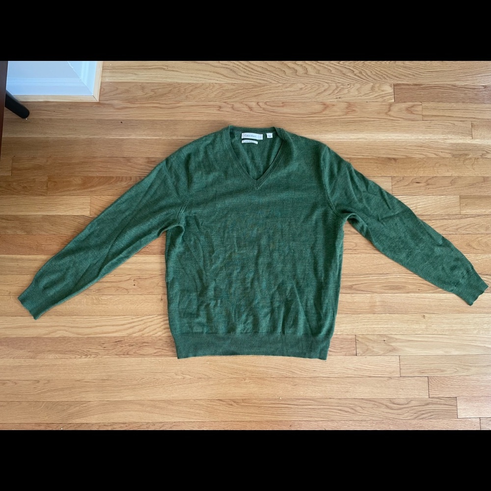 Calvin Klein green wool sweater